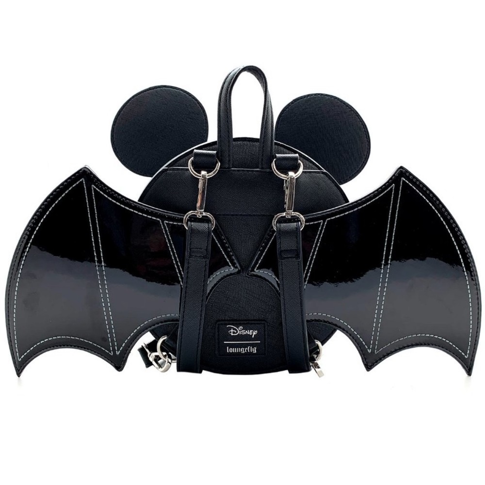 🖤 MICKEY VAMPIRE BAT Disney Backpack Purse Bag Glow In the Dark Loungefly NEW - Picture 6 of 8
